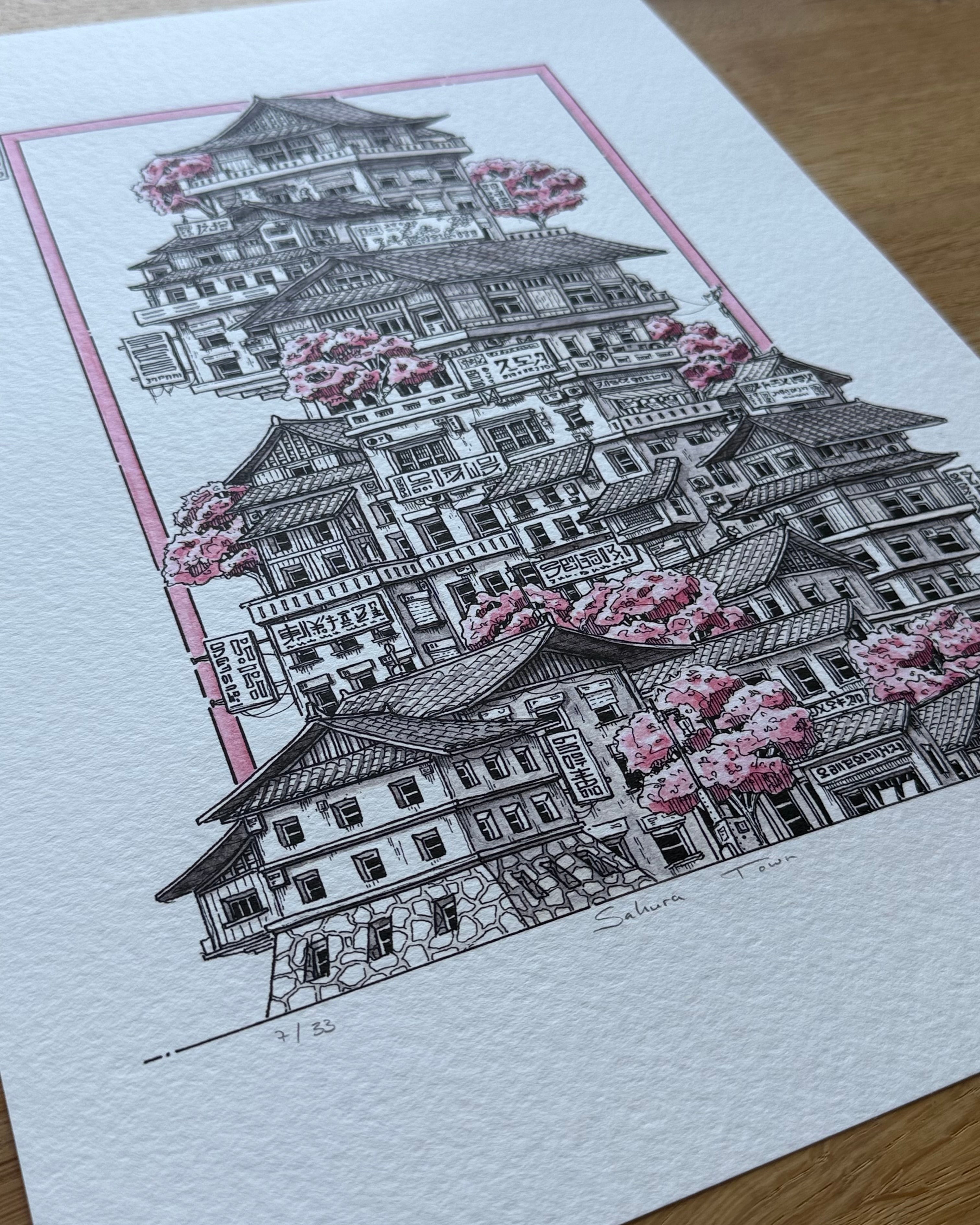 Sakura Town - Limited Edition Print