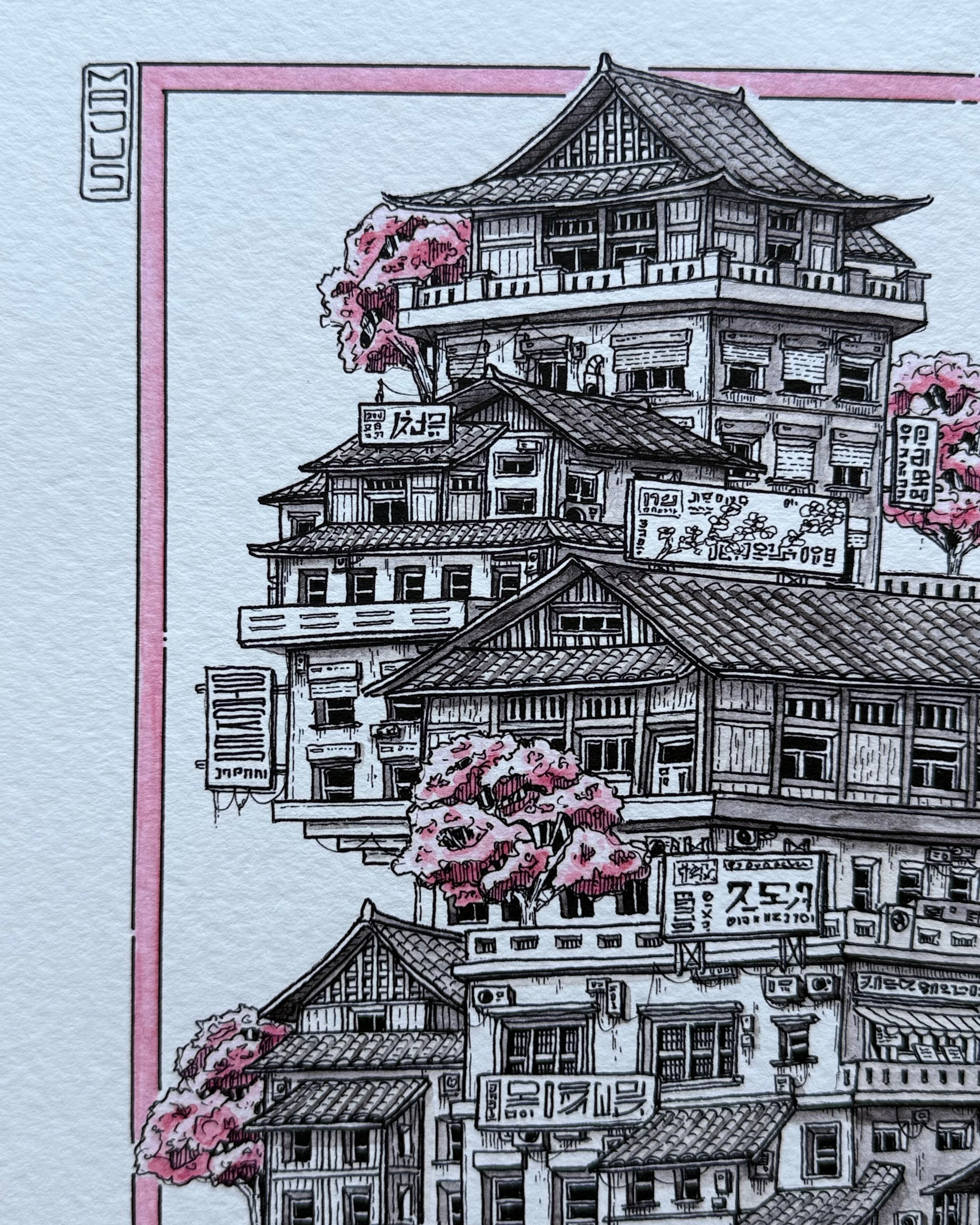 Sakura Town - Limited Edition Print