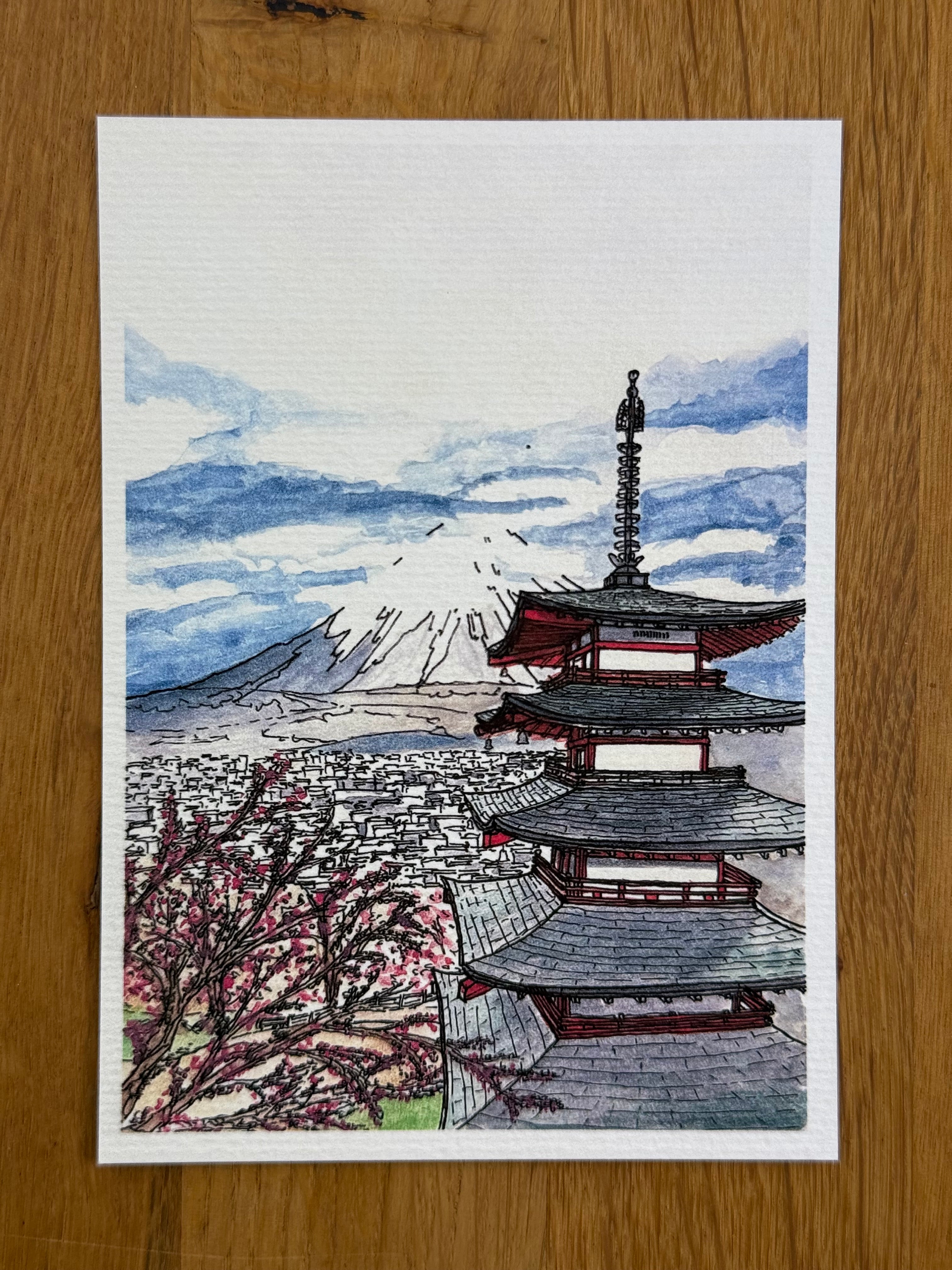 Mount Fuji and Chureito - Print